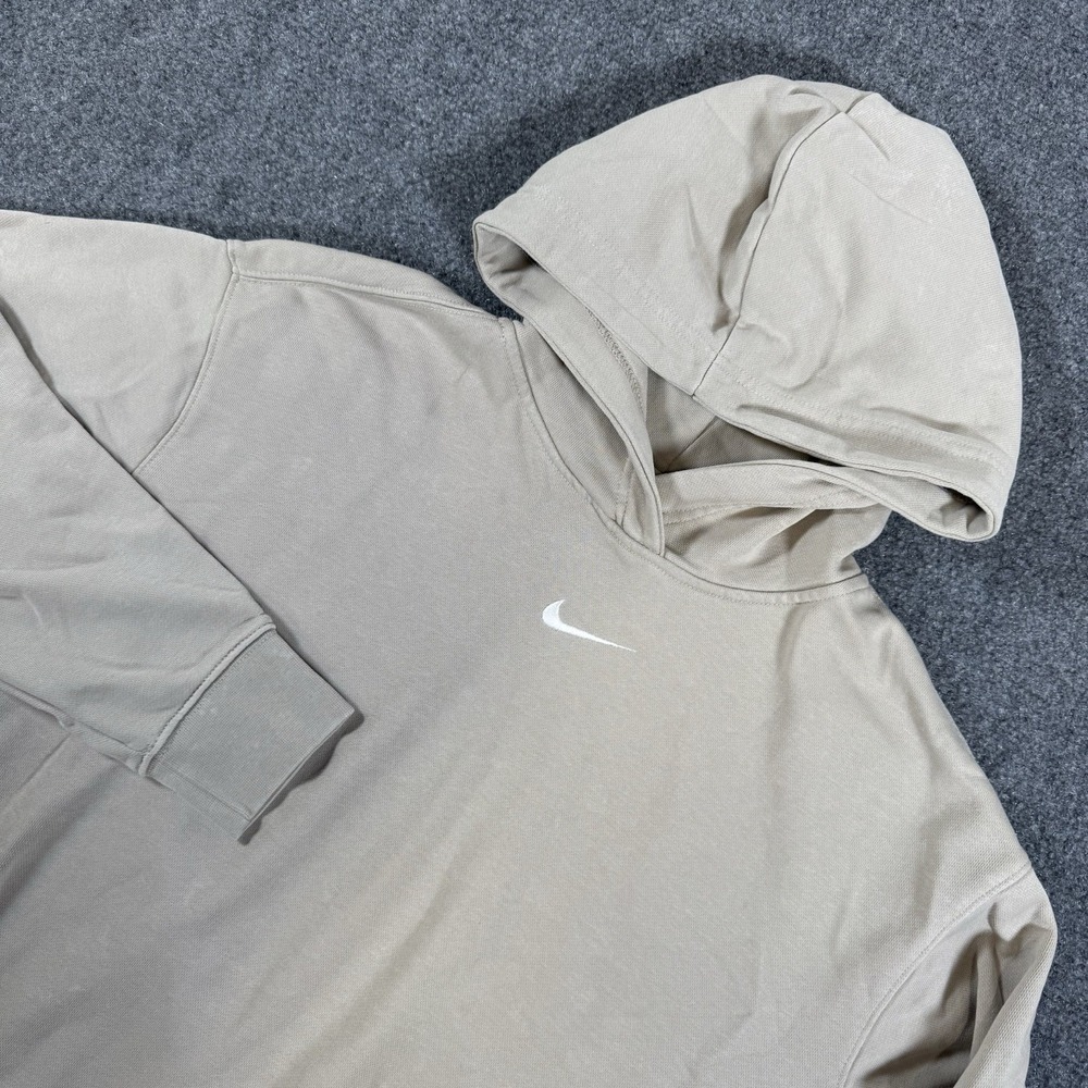 Nike Washed Fleece Hoodie Womens XS Sportswear Pullover Sweatshirt Center Swoosh